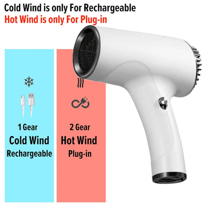 USB Cordless Anion Hair Dryer