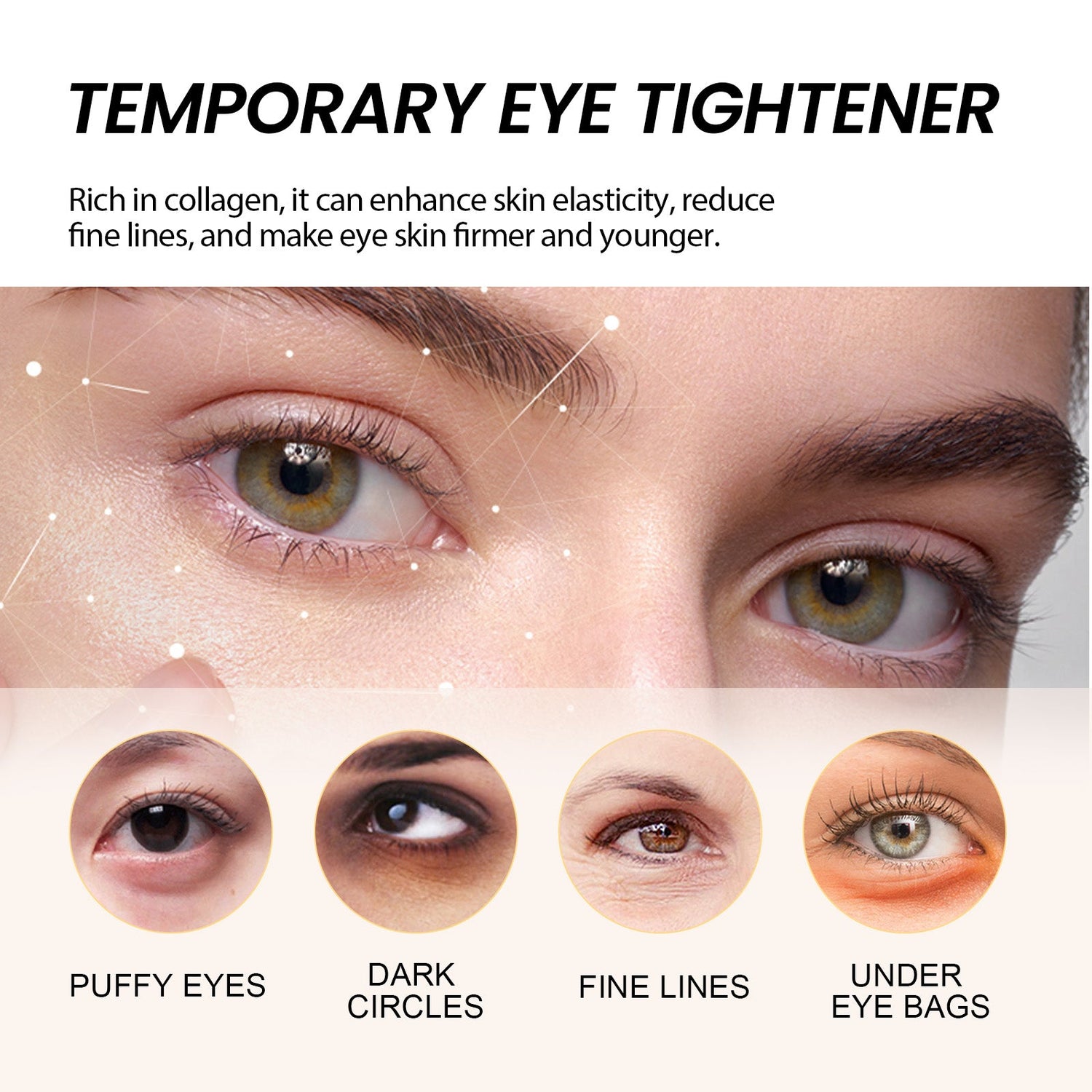 Temporary Eye Tightener, Dilute Fine Lines Eye Bag Dark Circle Law Grain Crow&