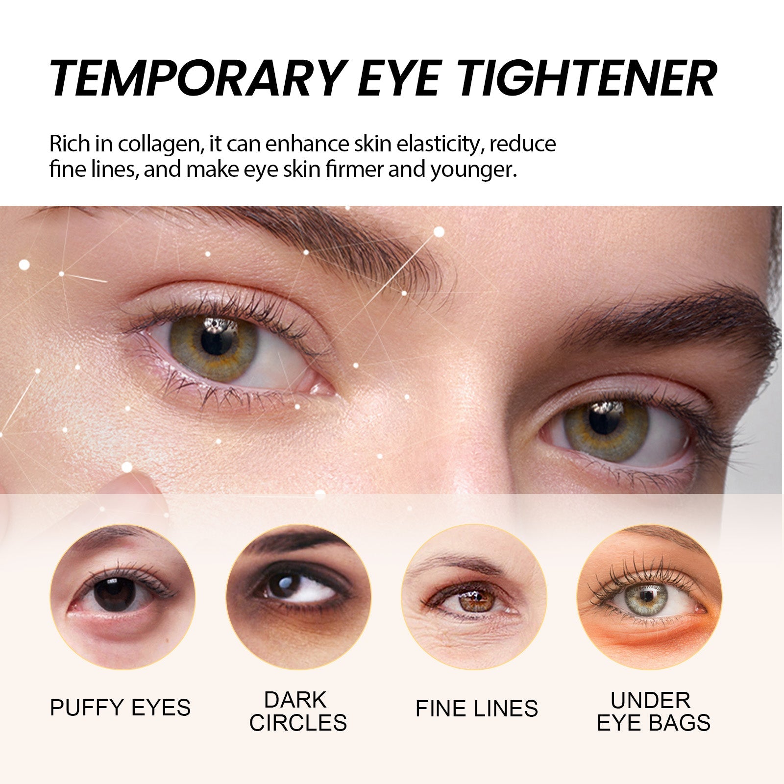 Temporary Eye Tightener, Dilute Fine Lines Eye Bag Dark Circle Law Grain Crow&