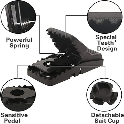 Black Reusable Plastic Mouse Trap Traps Rodent Catcher Home Mousetrap Killer Mouse Snap Traps Rodent Catcher
