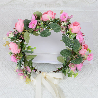European and American style brides, sweet flower garlands, hair accessories, photography, photography, travel, hairbands, super fairy wedding dresses, dress accessories