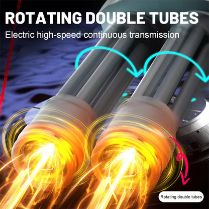 Electric LED Rotating Gatling Water Gun - Auto-Spray Blaster for Kids &amp; Adults (Summer Pool Toy)