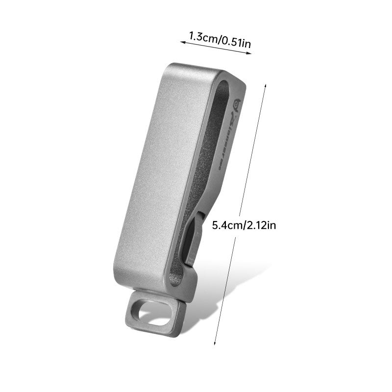 Titanium Waist Belt Buckle &amp; Keychain. Portable EDC Outdoor Tool