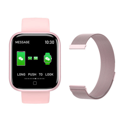 T80S Smart Bracelet Heart Rate Blood Pressure Sleep Monitoring Message Notification Chip Temperature Measurement Bracelet