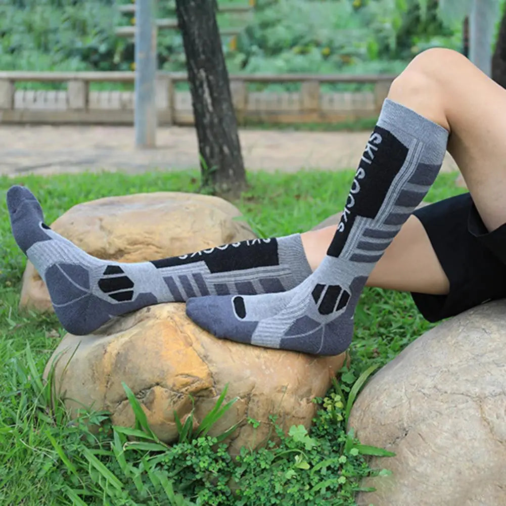 New Merino wool skiing socks with thickened towel bottom for men and women&