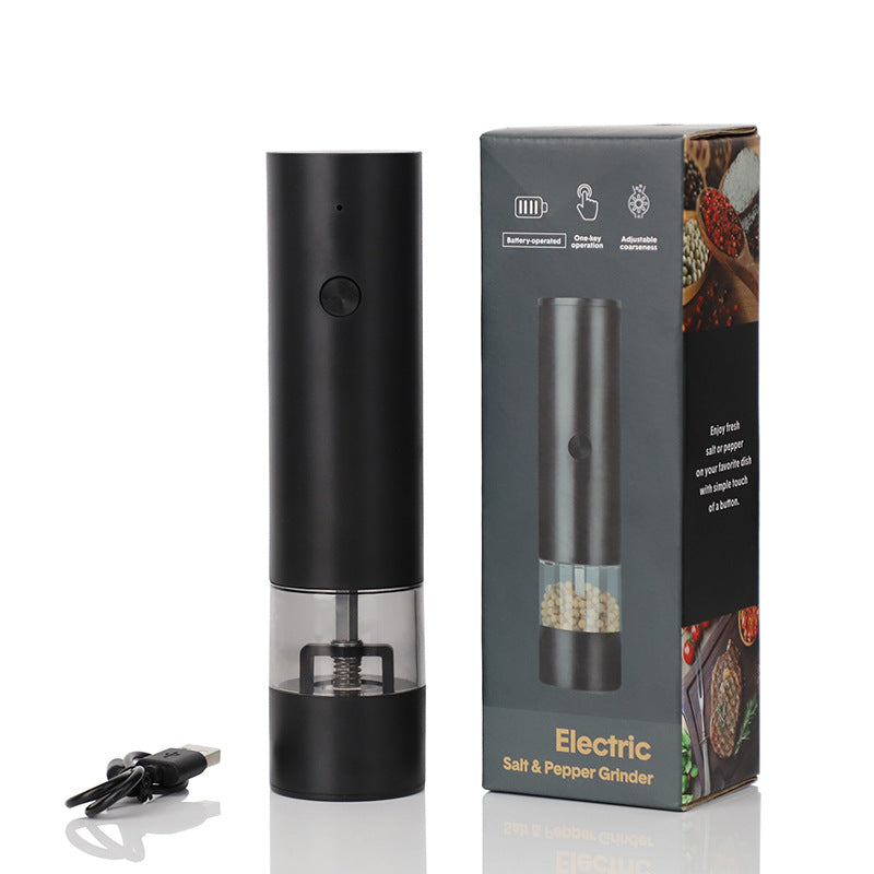 USB Charging Electric Pepper &amp; Sea Salt Grinder with Base and Double Support for Easy Charging and Use