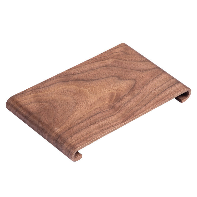Retro - style Walnut Tea Tray, Wooden Soap - scented Candle Holder, Household Grocery Desktop Storage Box &amp; Decorative Plate