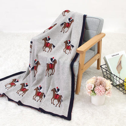 Knitted Baby Cartoon Blanket