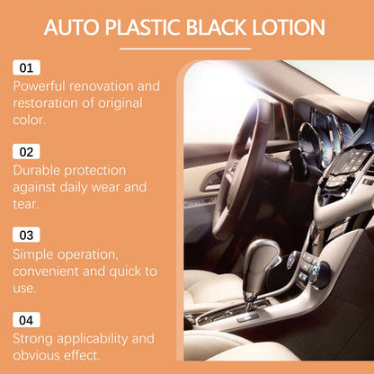 Car Black Plastic Polishing Paste, Car Beauty Maintenance Black Bright Plastic Refurbishing Care Agent