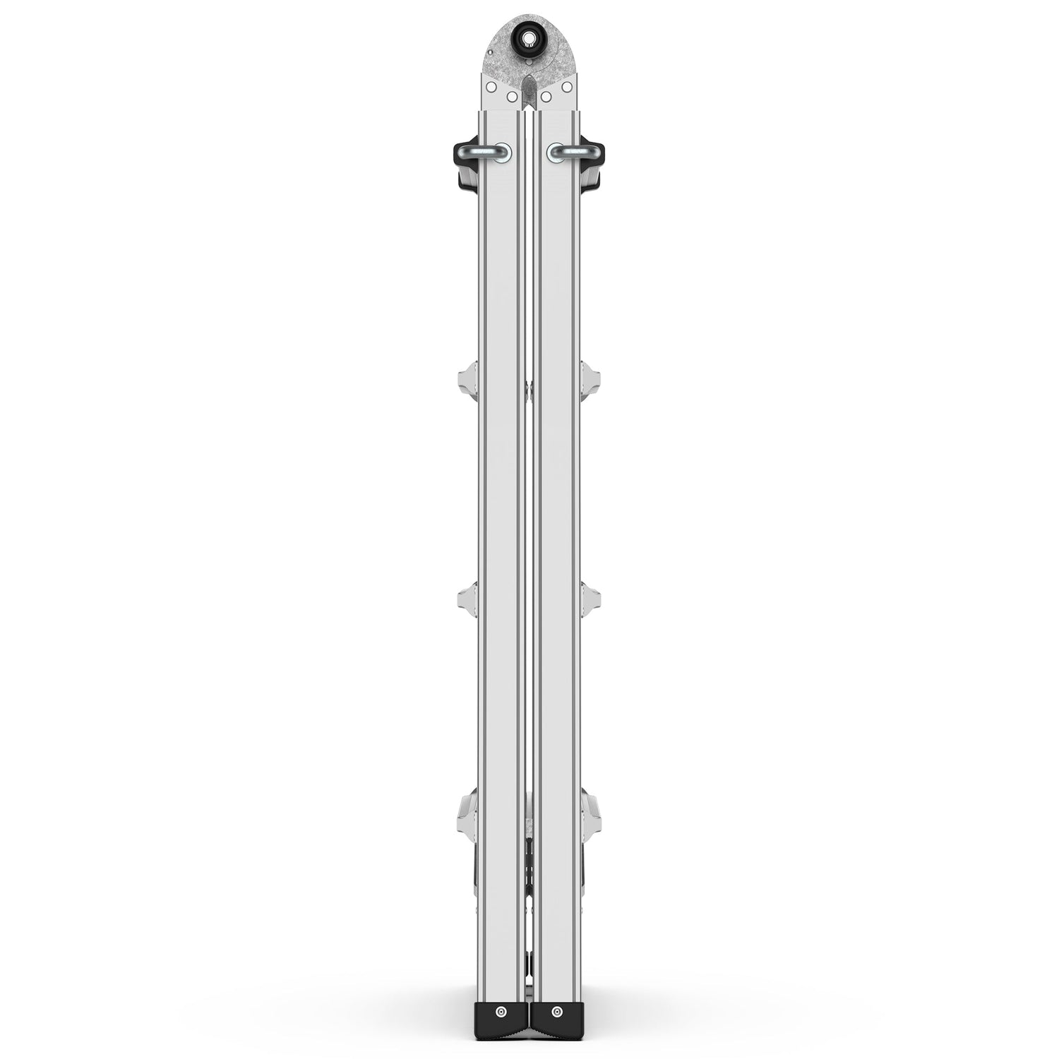 17ft Multi-Position Foldable Aluminum Ladder, A-Frame and Straight Ladder, ANSI 250lbs