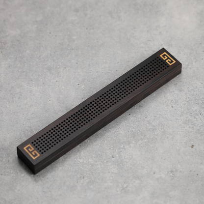Wooden thread incense box, black sandalwood inlaid with boxwood, sleeping incense burner, incense burner, household indoor agarw