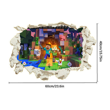 Minecraft run away My World Wall Stickers Living Room Children&
