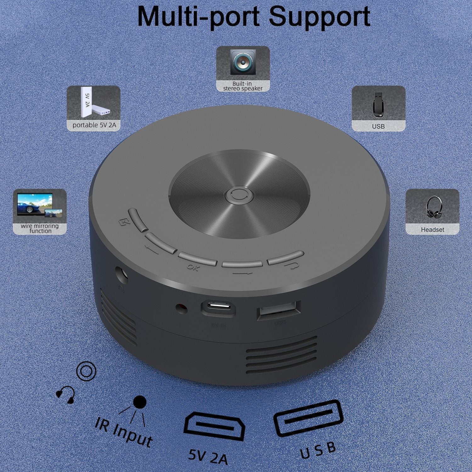 YT200 Mini Home Projector