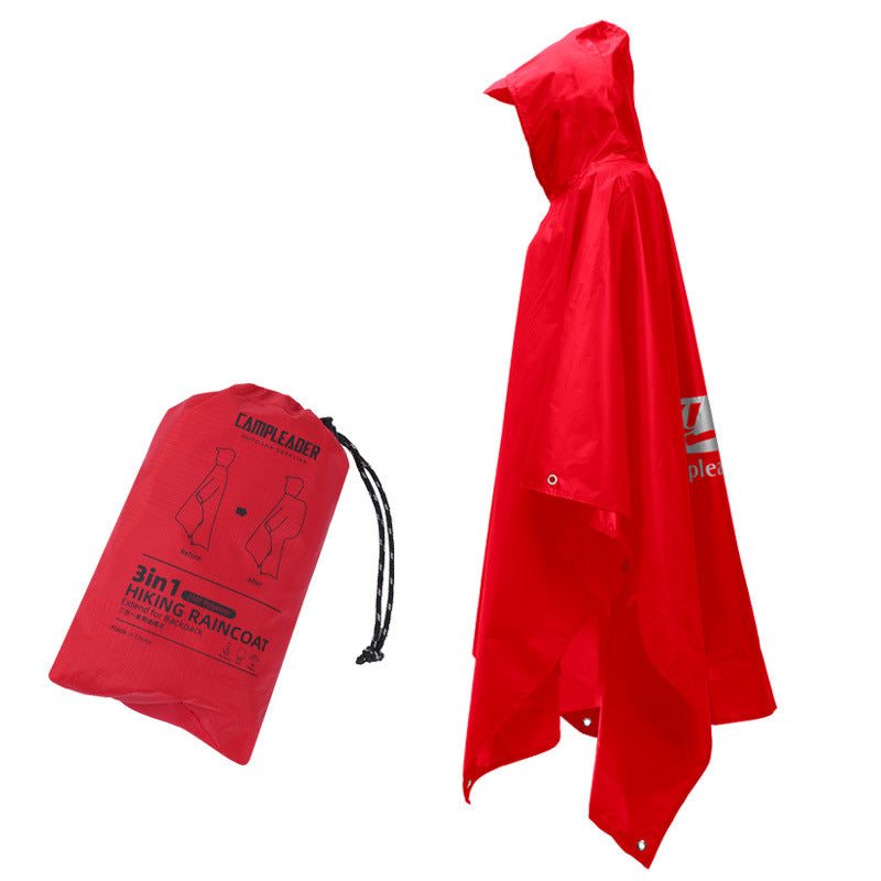 3 - in - 1 Waterproof Rain Poncho for Outdoor Use: Motorcycle, Camping, Hiking &amp; Travel