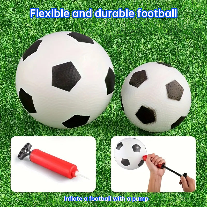 Mini foldable plastic soccer set, detachable posts, high-strength, indoor/outdoor, kids&