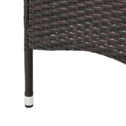 Clementine Outdoor Multibrown PE Wicker Dining Chairs (Set of 2)