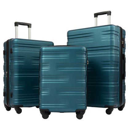 Hardshell Luggage Sets 3 Pcs Spinner Suitcase with TSA Lock Lightweight 20&