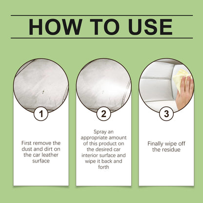 Car Leather Reconditioning Spray, Clean And Decontaminate Bright Car Interior Repair Maintenance Care Spray