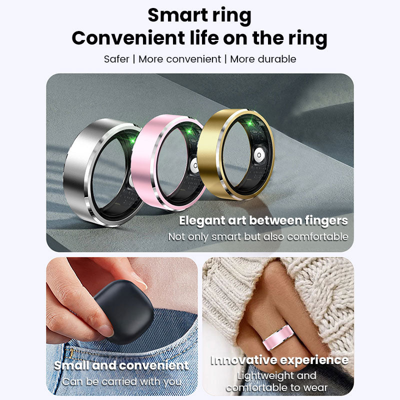 2025 New! Xiaomi Smart Ring for Men &amp; Women. Tracks Heart Rate, Blood Oxygen, Sleep. 5ATM Waterproof Fitness Tracker