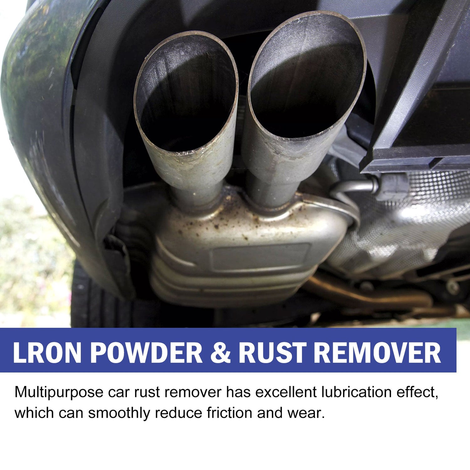 Lron Powder &amp; Rust Remover, Multi-Functional Metal Rust Remover For Automobile And Motorcycle Exhaust Pipe Rust Renovation Maintenance
