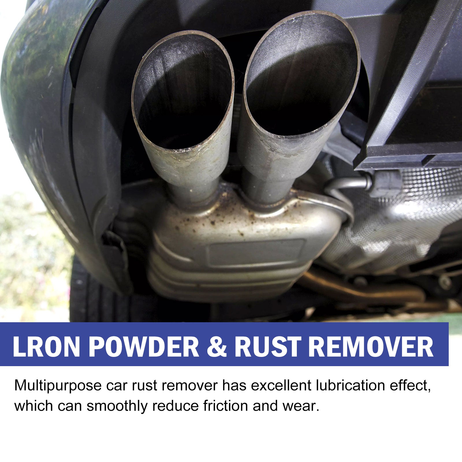 Lron Powder &amp; Rust Remover, Multi-Functional Metal Rust Remover For Automobile And Motorcycle Exhaust Pipe Rust Renovation Maintenance