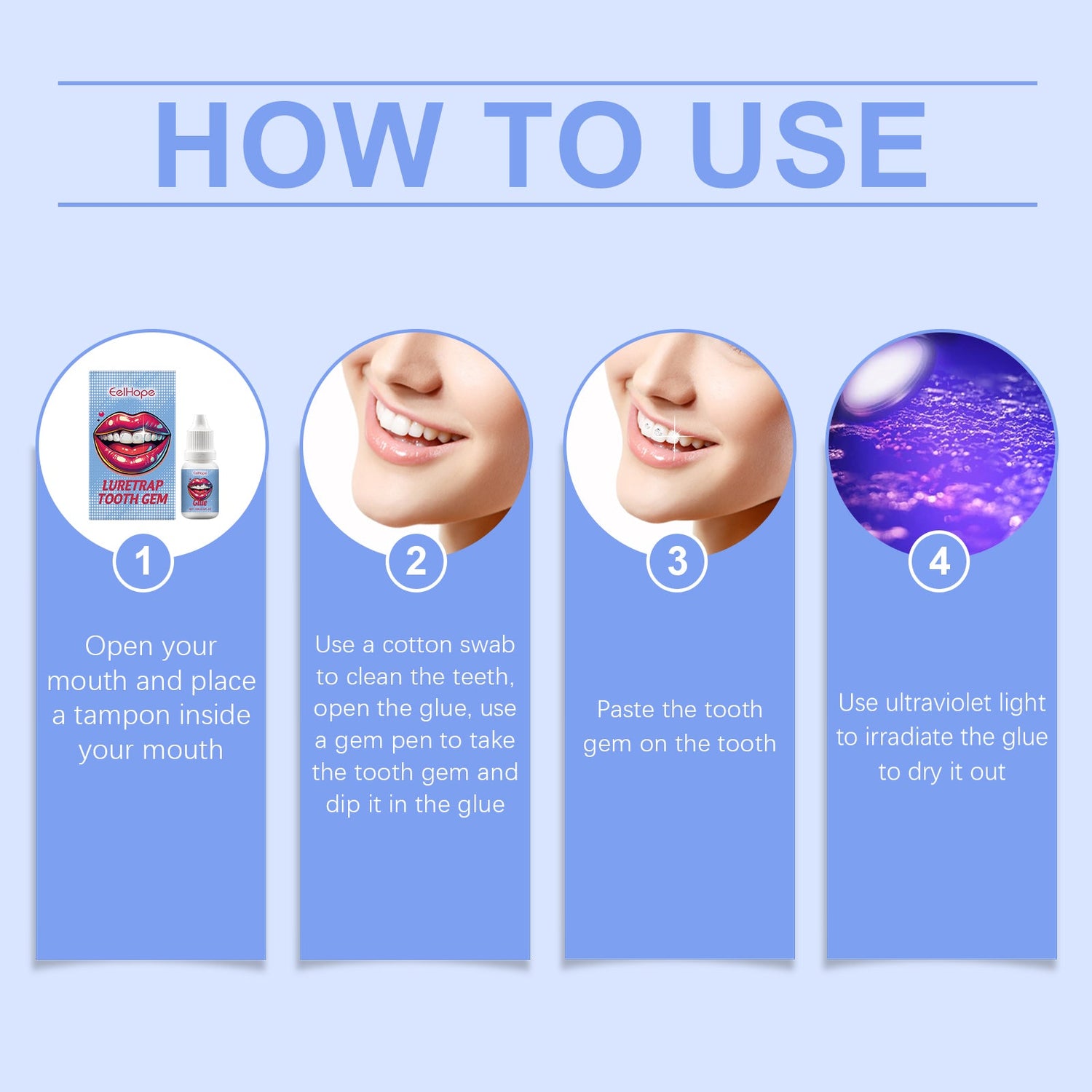 Dental Beauty Set Diy Fashion Dental Decoration Drill Personality Sparkle Light Up Smile Style