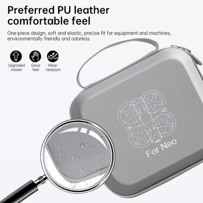 Protective grey hard case for DJI Neo. Two-way zipper, compact, for travel &amp; protection. (Case only)