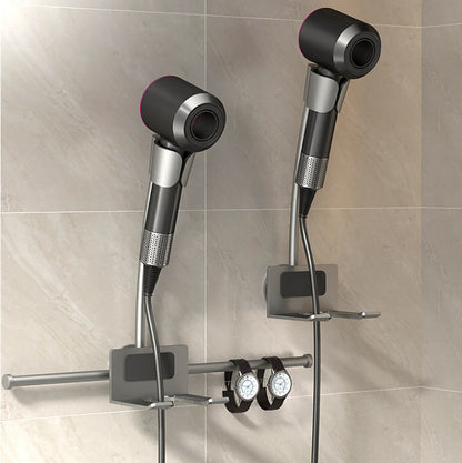 Lazy hair dryer bracket No hand-held hair dryer shelf Wall-mounted no-punching