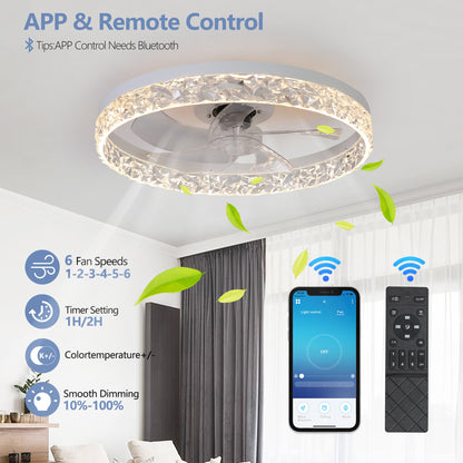 Acrylic Dimmable Ceiling Fan Light