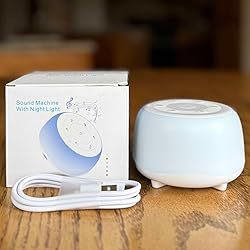Portable Sound Machine with White Noise, Night Light, and Speaker for Baby&