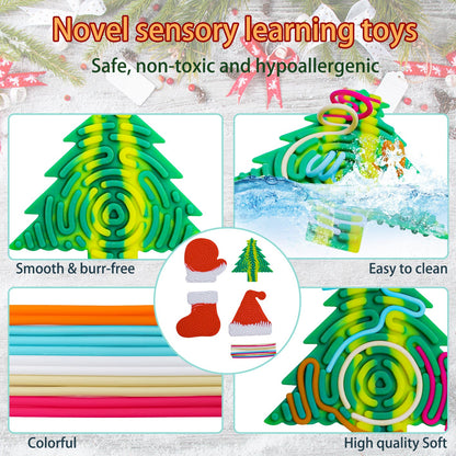Silicone decompression toy Christmas puzzle children&