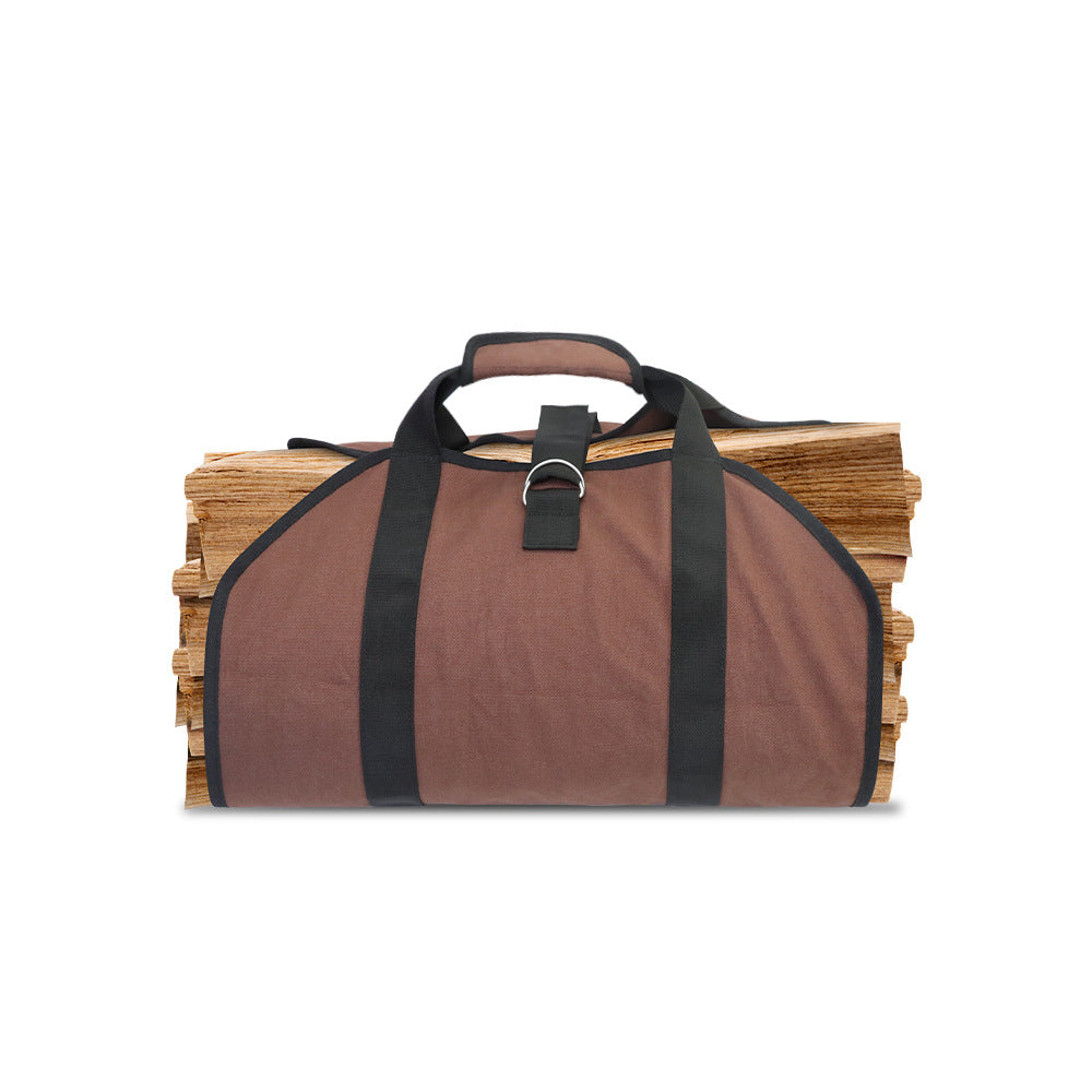 Outdoor Firewood Storage Bag Firewood Transport Bag Canvas Tote Bag Wood Carrier