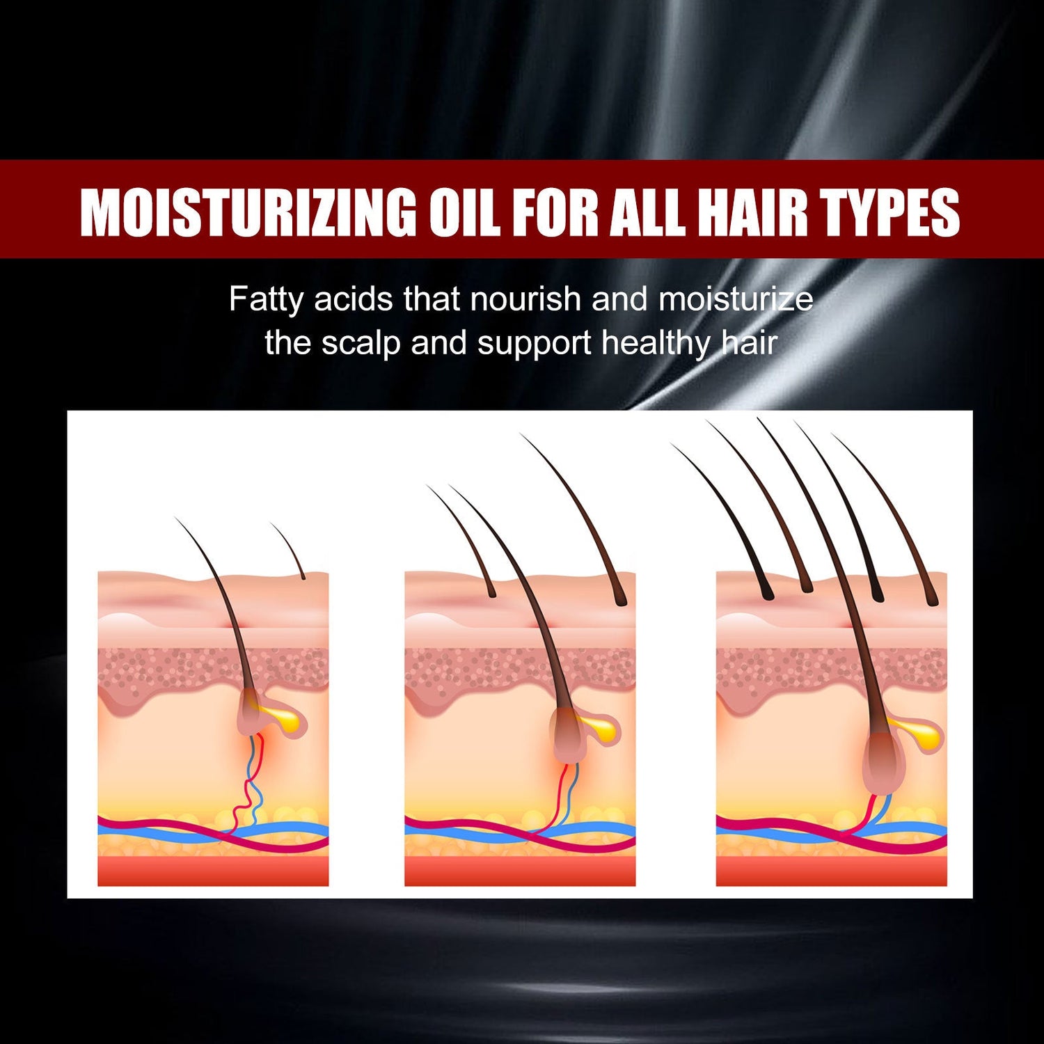 Black Rice Hair Spray Strengthen And Strengthen Hair Dense Hair Hydrating Repair Root Soft Hair Growth Spray