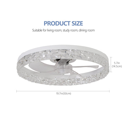 Acrylic Dimmable Ceiling Fan Light