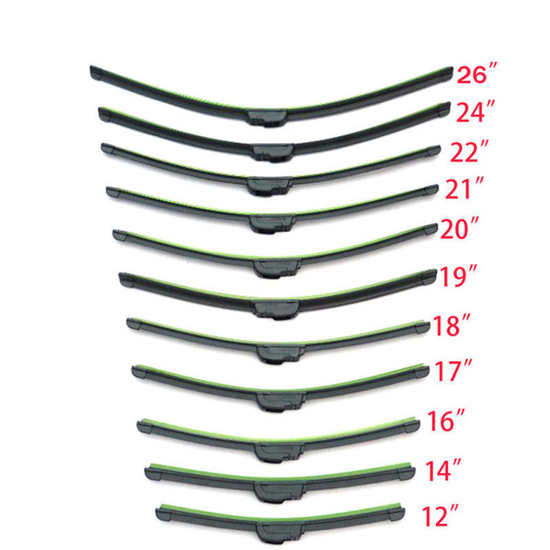 Universal U-type Soft Frameless Bracketless Rubber Car Windshield Wiper Blade 12 14&