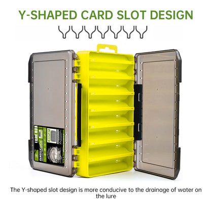 14-Compartment Fishing Tackle Box for Accessories, Lures &amp; Hooks, Double-Sided Organizer.