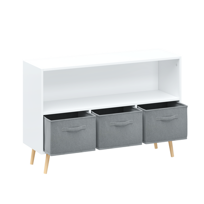 Kids bookcase with Collapsible Fabric Drawers Children&