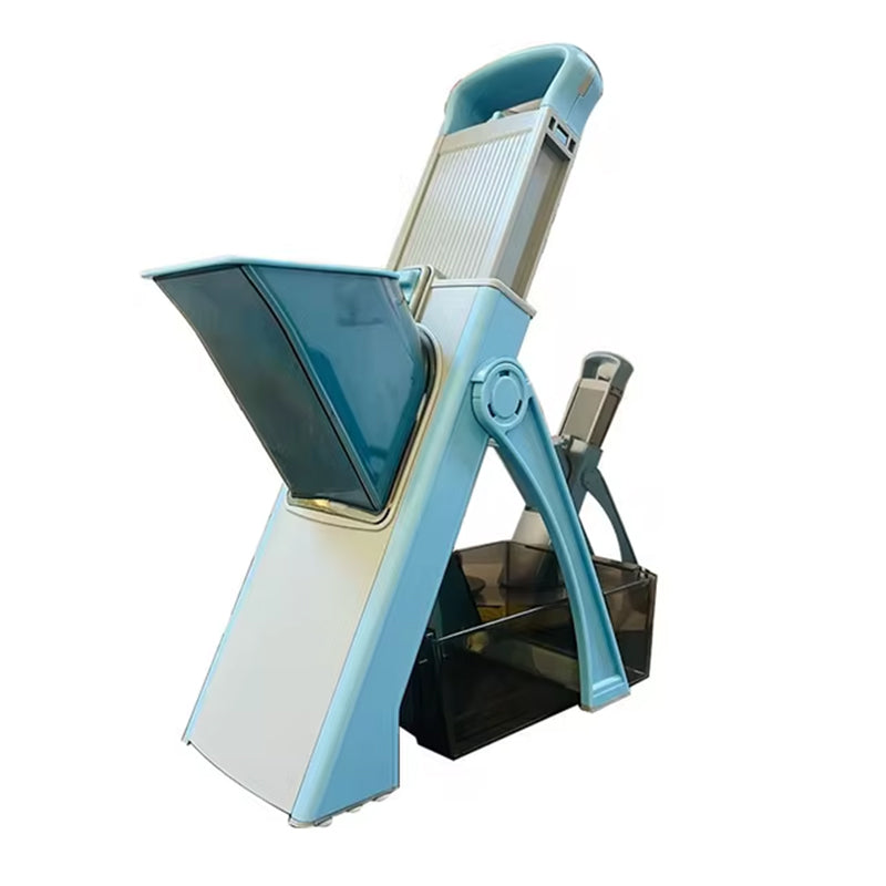Multifunctional veggie &amp; fruit slicer-grater. Chop, grate, slice potatoes efficiently. Ideal kitchen tool.