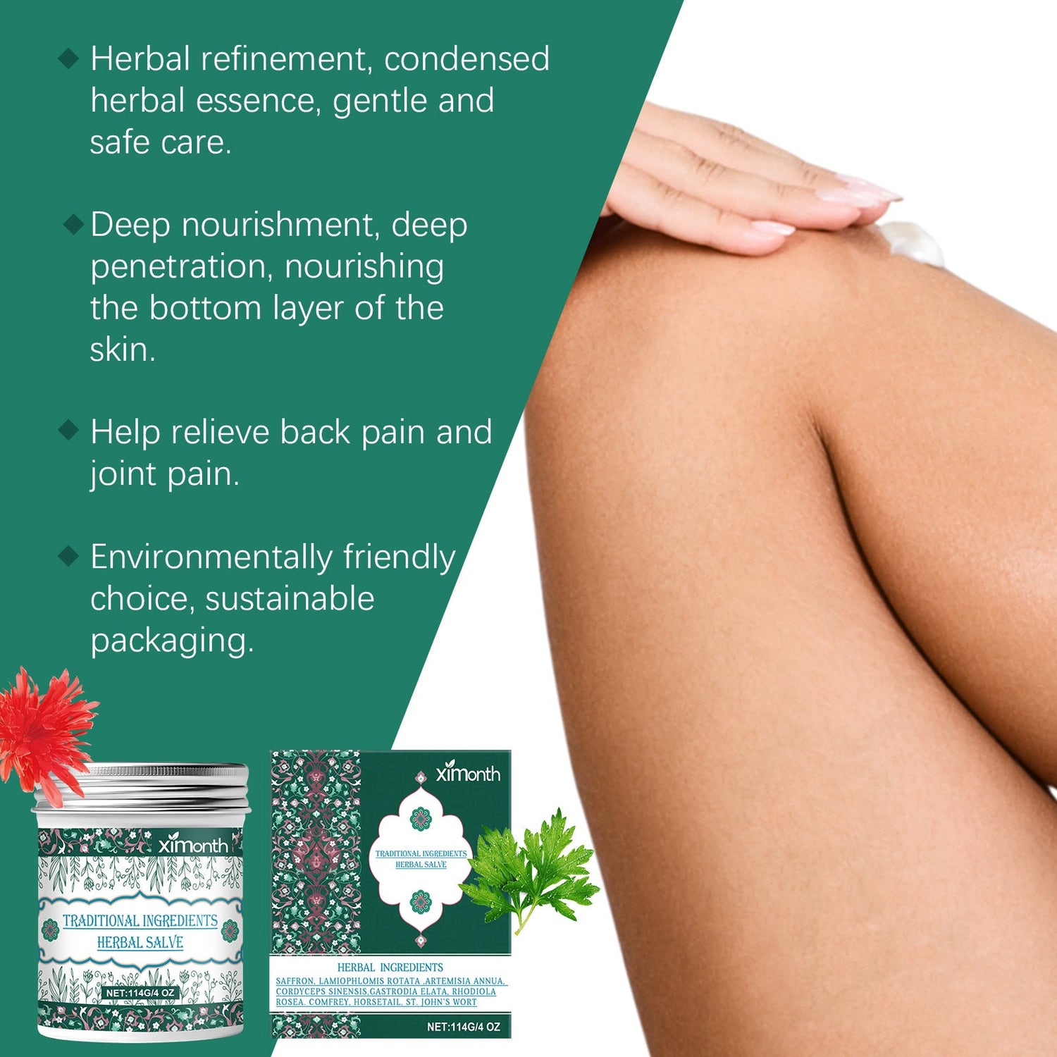Joint Plant Cream Rub Rub Knee Soothing Body Skin Herbal Cream