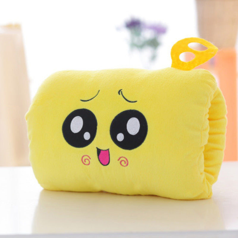Animated nap pillow, warm hand cover, cylindrical cushion, creative hand warmer, girls&