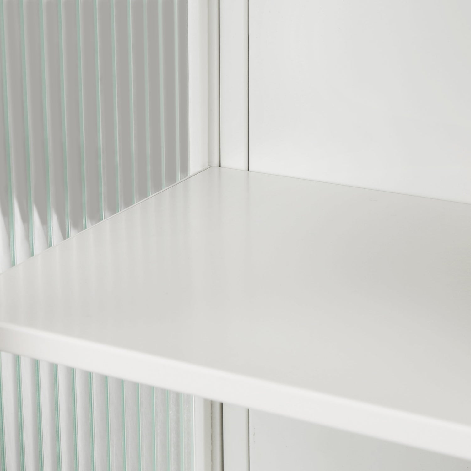 23.62"Glass Doors Modern Two-door Wall Cabinet with Featuring Two-tier Enclosed Storage an Open Shelf and Towel Rack