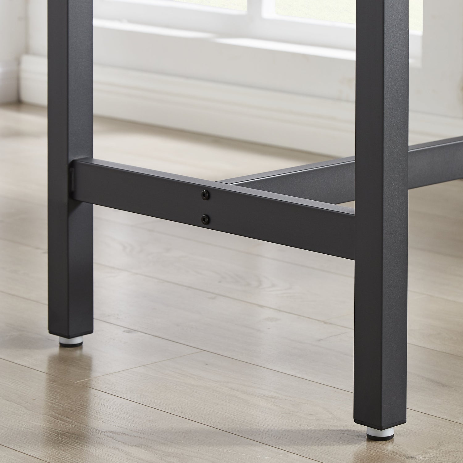 Bar Table Set with 4 Bar stools PU Soft seat with backrest Grey 47.24&