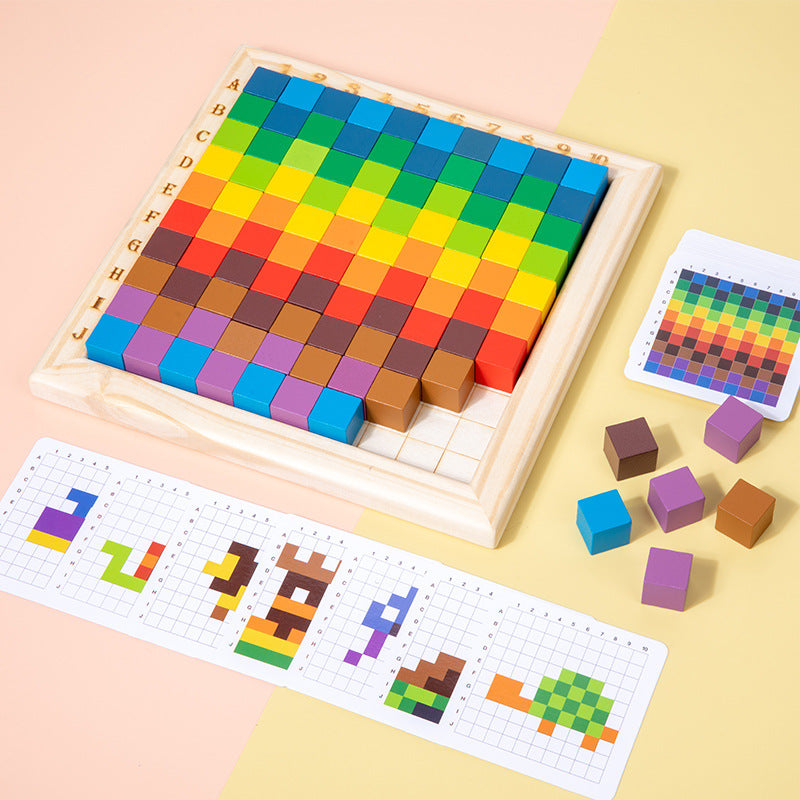 Color counting block, cube building block, color recognition sorting, stacking puzzle, children&