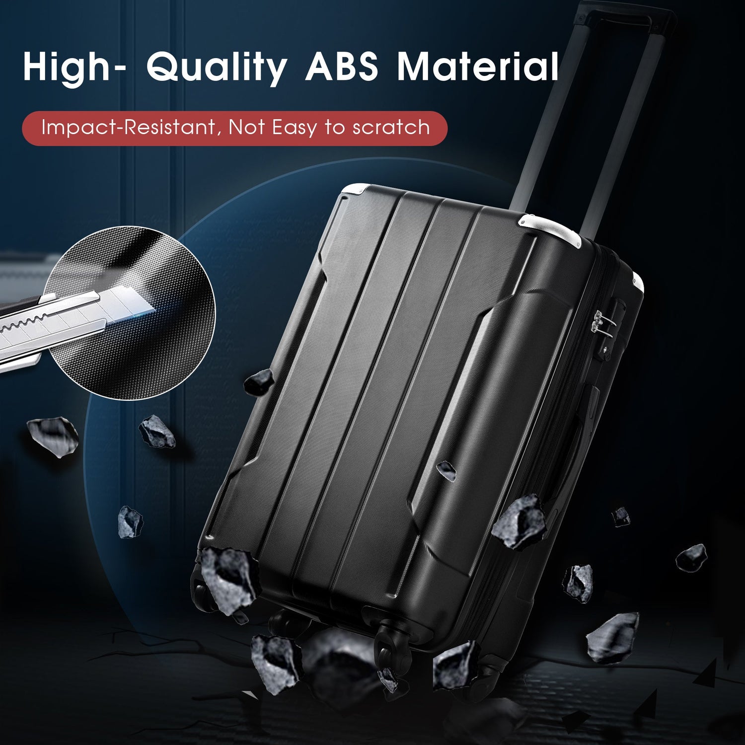 Hardshell Luggage Spinner Suitcase with TSA Lock Lightweight Expandable 24&