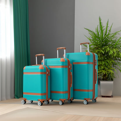 Hardshell Luggage Sets 3 Piece double spinner 8 wheels Suitcase with TSA Lock Lightweight 20&