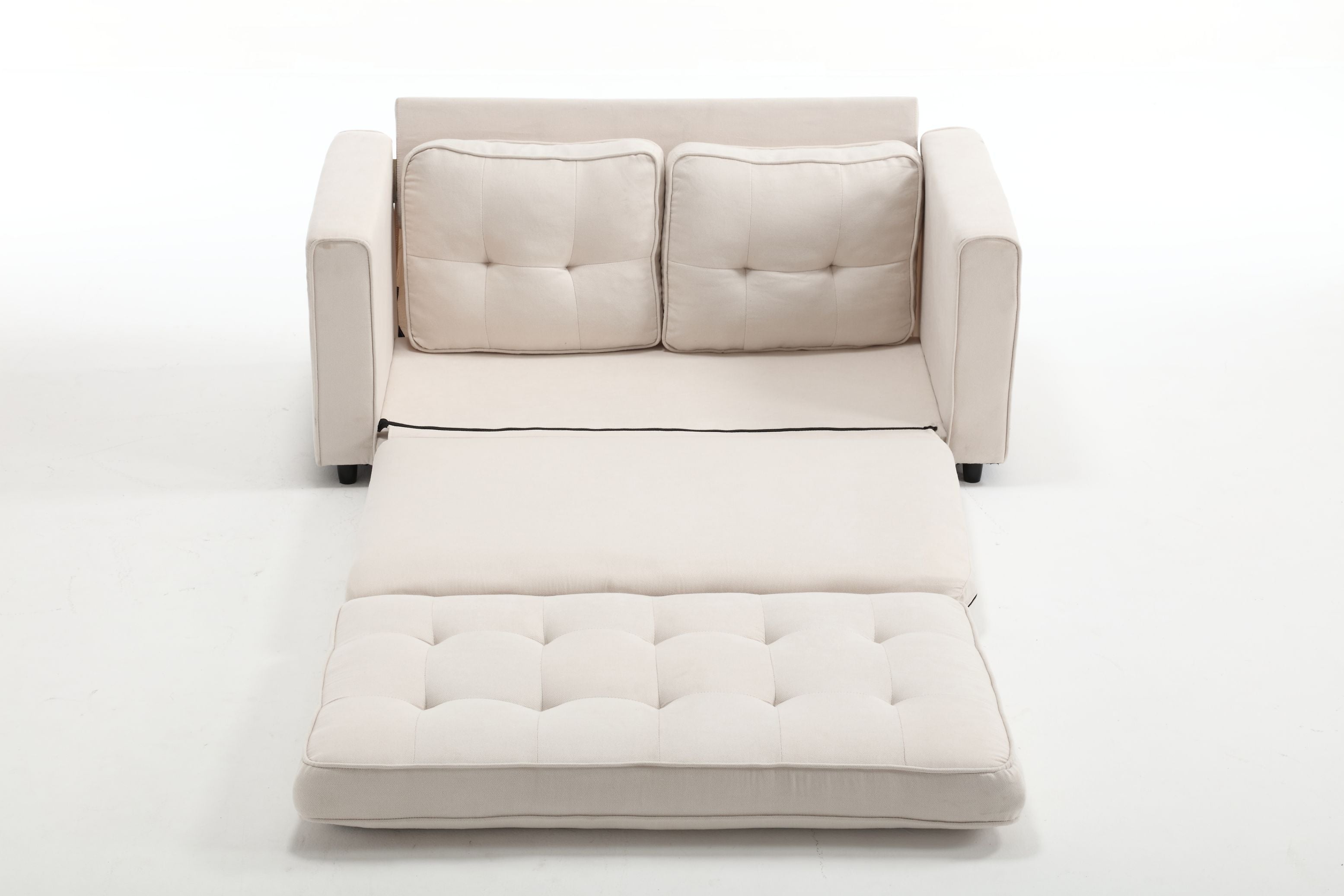 3 Fold Sofa Convertible Futon Couch sleeper sofabed Space saving loveseat Dark Gray &amp; Light Gray &amp; Beige