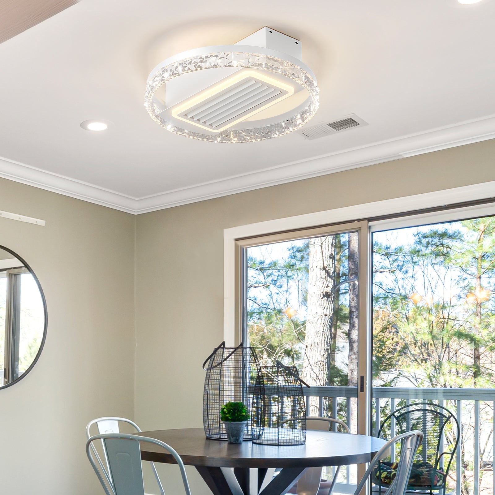 Bladeless LED Fan Lamp