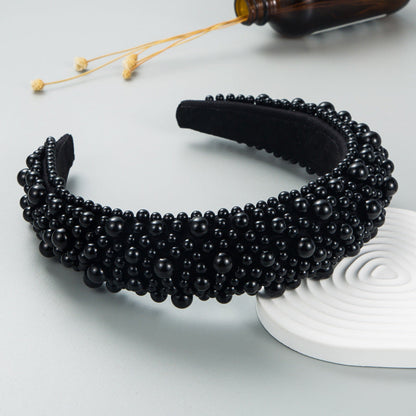 Hair Hoop Baroque Sponge Pearl Hair Accessories Women&