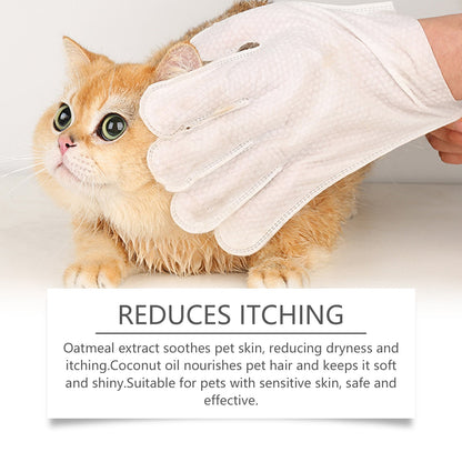 Pet Disposable Cleaning Gloves Dog Cat Hair And Skin Gentle Cleaning Care Gloves
