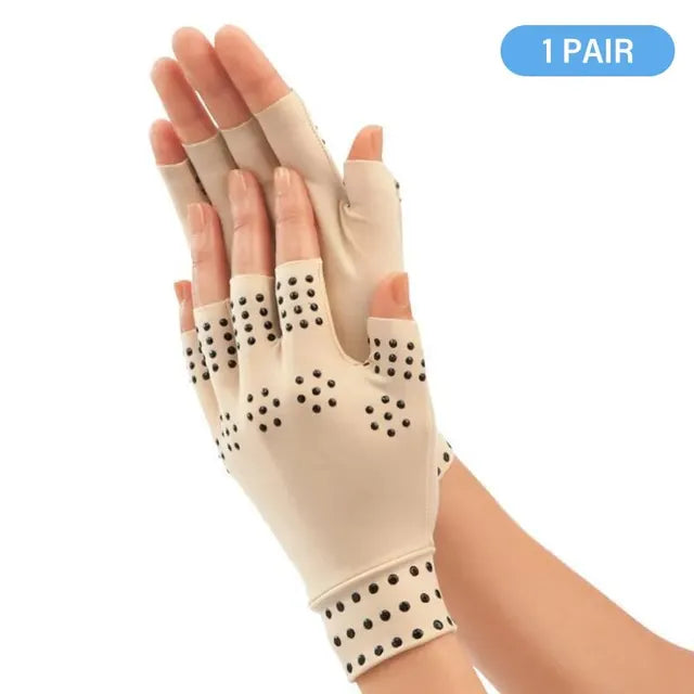1 Pair Magnetic Therapy Gloves Wrist Support Arthritis Pain Relief Heal Joints Braces Supports Health Sport Care Hand Massager